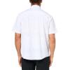 imageHUK Mens Kona Pattern Short Sleeve Fishing Button Down ShirtUp Stream  White