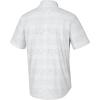 imageHUK Mens Kona Pattern Short Sleeve Fishing Button Down ShirtUp Stream  White