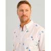 imageHUK Mens Kona Pattern Short Sleeve Fishing Button Down ShirtWhite 30