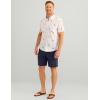 imageHUK Mens Kona Pattern Short Sleeve Fishing Button Down ShirtWhite 30
