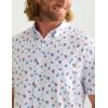 imageHUK Mens Kona Pattern Short Sleeve Fishing Button Down ShirtWhite 40