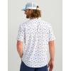 imageHUK Mens Kona Pattern Short Sleeve Fishing Button Down ShirtWhite 40