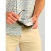 imageHUK Mens Kona Pattern Short Sleeve Fishing Button Down ShirtYellowfin