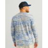 imageHUK Mens Leeward KC Scott Pattern Performance Fishing Crew Shirt Quiet HarborQuiet Harbor