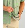 imageHUK Mens Tide Point Pattern Short Sleeve Shirt Fishing Button DownFog Green