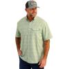 imageHUK Mens Tide Point Pattern Short Sleeve Shirt Fishing Button DownHarbor Mist