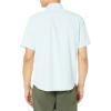 imageHUK Mens Tide Point Pattern Short Sleeve Shirt Fishing Button DownMini Check  Crystal Blue