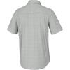 imageHUK Mens Tide Point Pattern Short Sleeve Shirt Fishing Button DownMini Check  Harbor Mist