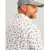 imageHUK Mens Tide Point Pattern Short Sleeve Shirt Fishing Button DownWhite 20