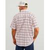 imageHUK Mens Tide Point Pattern Short Sleeve Shirt Fishing Button DownWhite