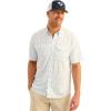 imageHUK Mens Tide Point Pattern Short Sleeve Shirt Fishing Button DownYellowfin
