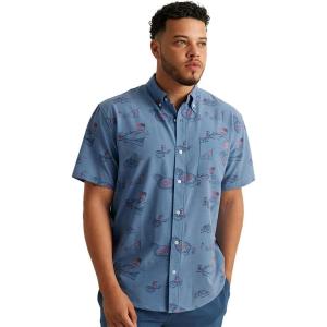 imageHUK Mens Kona Pattern Short Sleeve Fishing Button Down ShirtAmericookin  Quiet Harbor