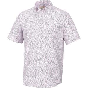 imageHUK Mens Kona Pattern Short Sleeve Fishing Button Down ShirtJig Huk  Wedgewood