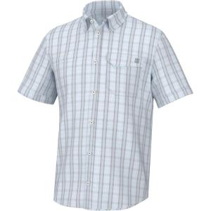 imageHUK Mens Tide Point Pattern Short Sleeve Shirt Fishing Button DownLatitude  Ice Water