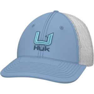 imageHUK Mens Trucker AntiGlare Snapback Fishing HatBarb U  Crystal Blue
