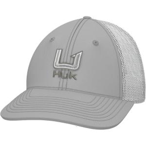 imageHUK Mens Trucker AntiGlare Snapback Fishing HatBarb U  Harbor Mist