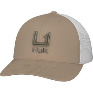 imageHUK Mens Trucker AntiGlare Snapback Fishing HatBarb U  Overland