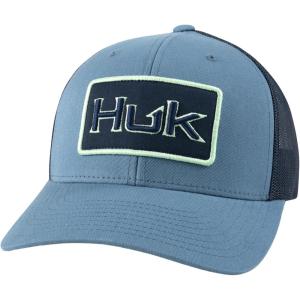 imageHUK Mens Trucker AntiGlare Snapback Fishing HatBold Patch  Quiet Harbor