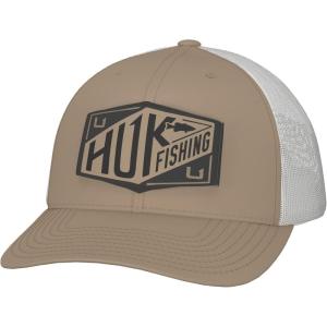imageHUK Mens Trucker AntiGlare Snapback Fishing HatBrass Cap  Overland