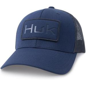 imageHUK Mens Trucker AntiGlare Snapback Fishing HatEmbossed Logo  Naval Academy