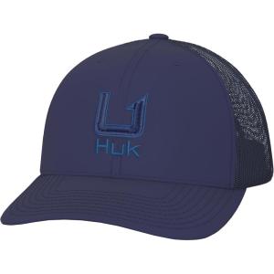 imageHUK Mens Trucker AntiGlare Snapback Fishing HatFilled Barb U  Naval Academy