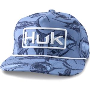 imageHUK Mens Trucker AntiGlare Snapback Fishing HatGrand Slam Huk Rope  Quiet Harbor