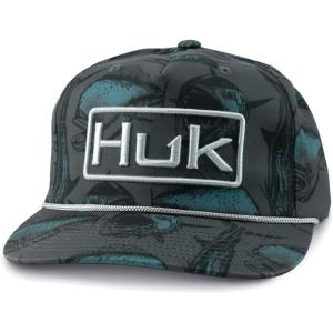 imageHUK Mens Trucker AntiGlare Snapback Fishing HatGrand Slam Huk Rope  Volcanic Ash