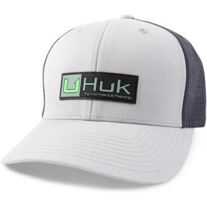 imageHUK Mens Trucker AntiGlare Snapback Fishing HatGrid  Harbor Mist