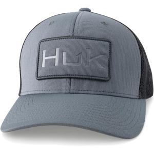 imageHUK Mens Trucker AntiGlare Snapback Fishing HatHuk Embossed  Night Owl