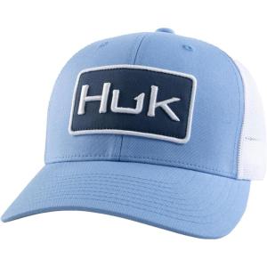 imageHUK Mens Trucker AntiGlare Snapback Fishing HatHuk Logo  Marolina Blue