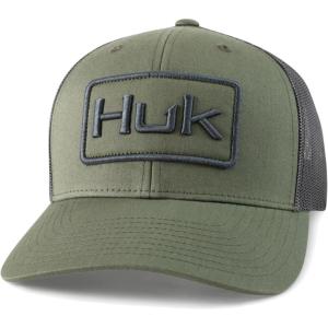 imageHUK Mens Trucker AntiGlare Snapback Fishing HatHuk Logo  Moss2