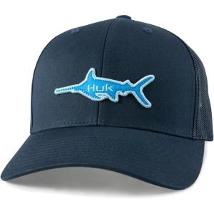 imageHUK Mens Trucker AntiGlare Snapback Fishing HatHuk Marlin Patch  Naval Academy