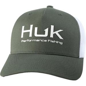 imageHUK Mens Trucker AntiGlare Snapback Fishing HatHuk Performance  Moss
