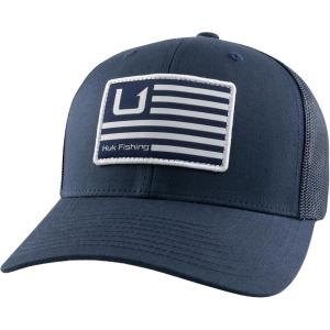 imageHUK Mens Trucker AntiGlare Snapback Fishing HatHuk and Bars  Naval Academy