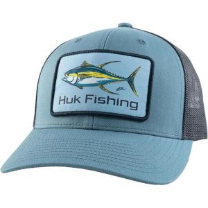 imageHUK Mens Trucker AntiGlare Snapback Fishing HatKc Patch  Quiet Harbor