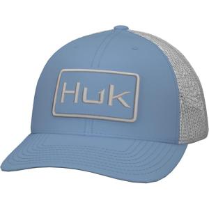 imageHUK Mens Trucker AntiGlare Snapback Fishing HatLogo  Crystal Blue