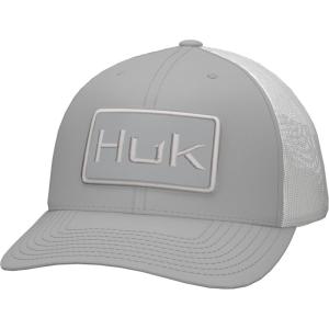 imageHUK Mens Trucker AntiGlare Snapback Fishing HatLogo  Harbor Mist