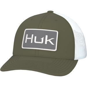 imageHUK Mens Trucker AntiGlare Snapback Fishing HatLogo  Moss
