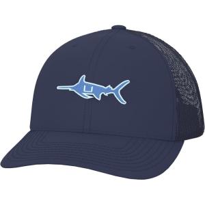 imageHUK Mens Trucker AntiGlare Snapback Fishing HatMarlin Logo  Naval Academy