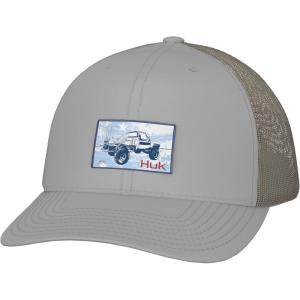 imageHUK Mens Trucker AntiGlare Snapback Fishing HatPan Handle  Harbor Mist