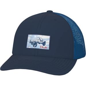 imageHUK Mens Trucker AntiGlare Snapback Fishing HatPan Handle  Sargasso Sea