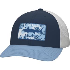 imageHUK Mens Trucker AntiGlare Snapback Fishing HatSail Flats  Sargasso Sea