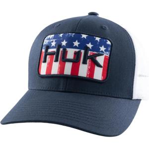 imageHUK Mens Trucker AntiGlare Snapback Fishing HatSalute  Naval Academy
