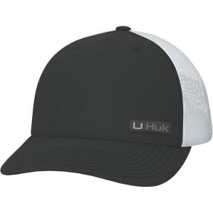 imageHUK Mens Trucker AntiGlare Snapback Fishing HatSide Arm  Black
