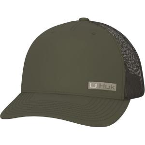 imageHUK Mens Trucker AntiGlare Snapback Fishing HatSide Arm  Moss