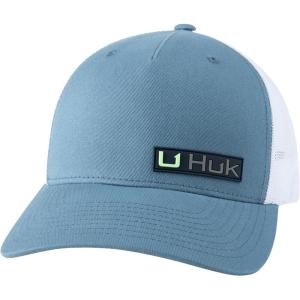 imageHUK Mens Trucker AntiGlare Snapback Fishing HatSide Arm  Quiet Harbor