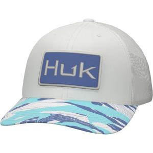 imageHUK Mens Trucker AntiGlare Snapback Fishing HatTidal Map  Island Paradise