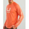 imageHUK Mens Icon Crew LongSleeve Performance Fishing ShirtFresh Salmon