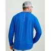 imageHUK Mens Icon Crew LongSleeve Performance Fishing ShirtOcean Blue