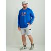 imageHUK Mens Icon Crew LongSleeve Performance Fishing ShirtOcean Blue